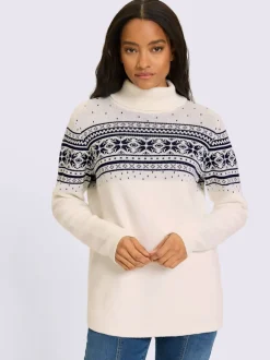 Pull jacquard superbe motif jacquard