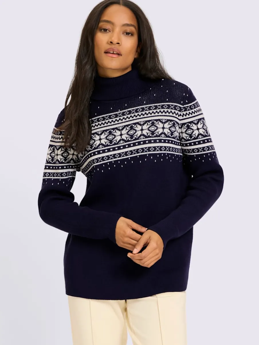 Pull jacquard superbe motif jacquard