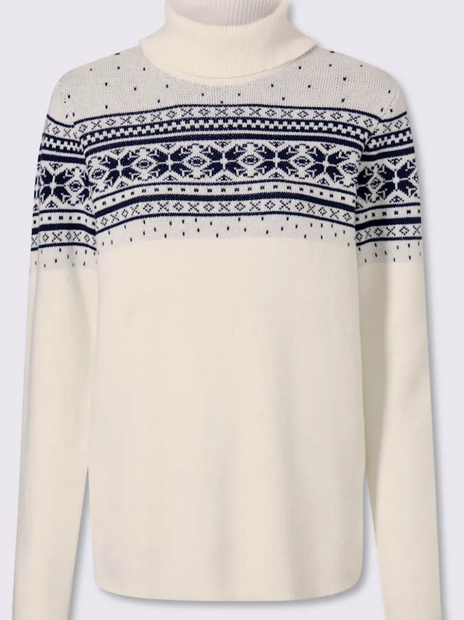 Pull jacquard superbe motif jacquard