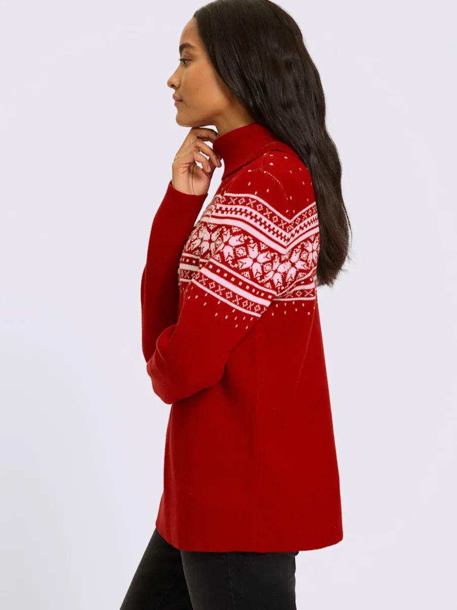 Pull jacquard superbe motif jacquard