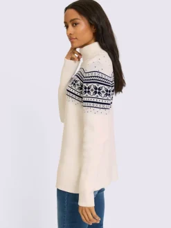 Pull jacquard superbe motif jacquard