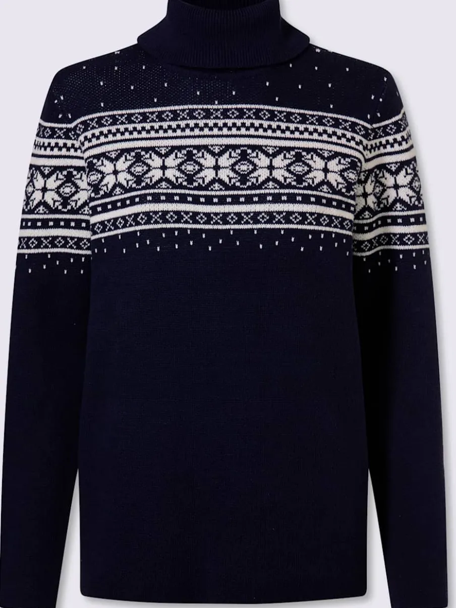 Pull jacquard superbe motif jacquard