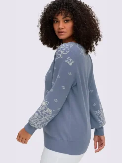 Pull jacquard tricot jacquard devant