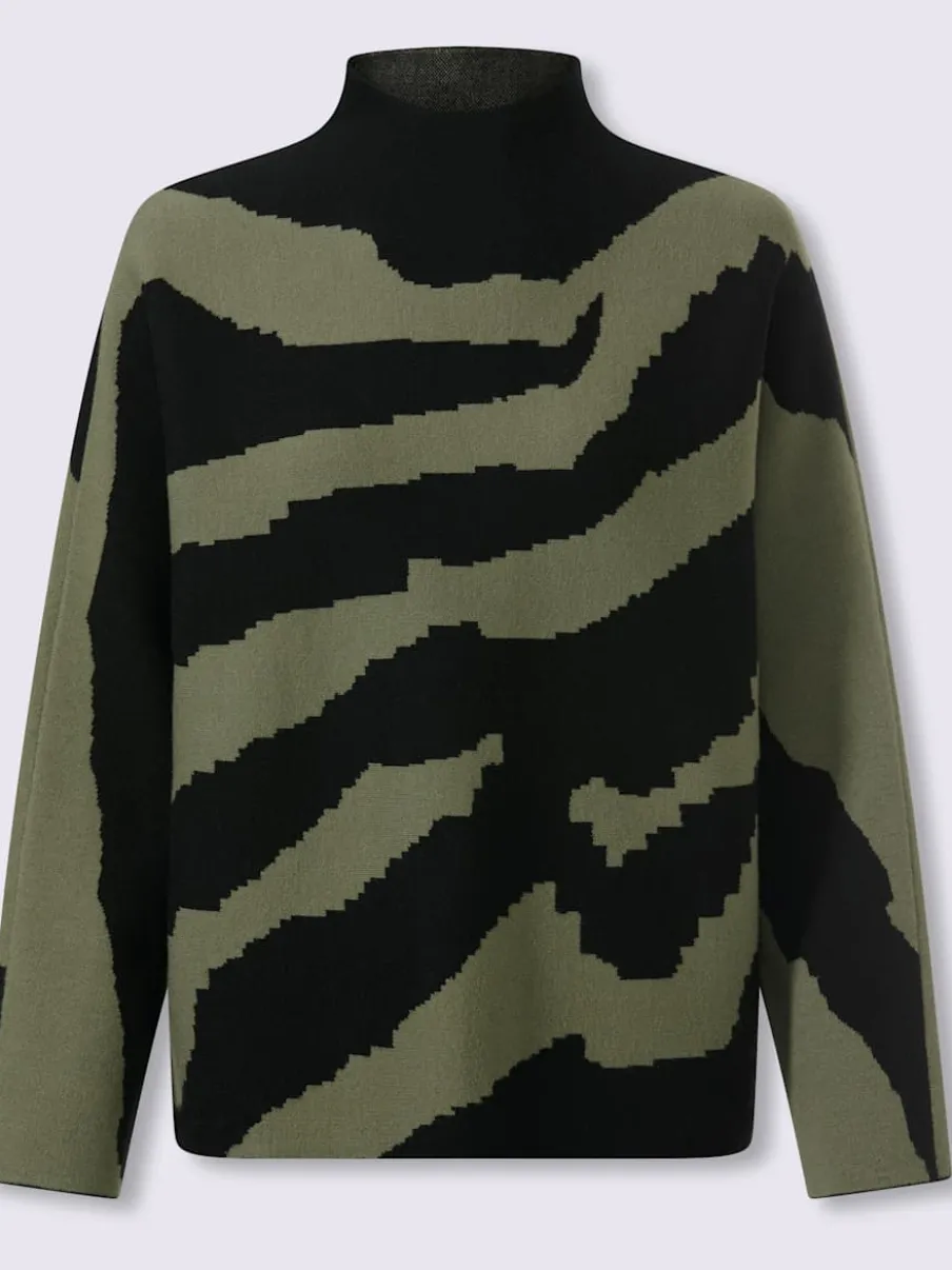 Pull élégant motif jacquard