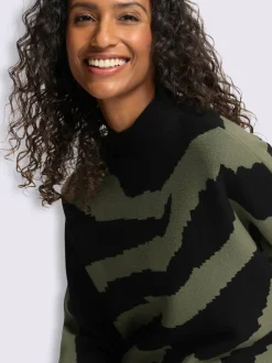 Pull élégant motif jacquard