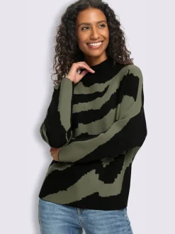 Pull élégant motif jacquard