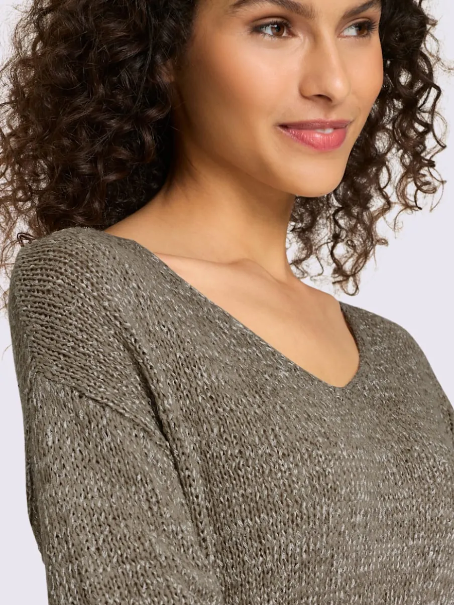 Pull léger à manches courtes en tricot scintillant