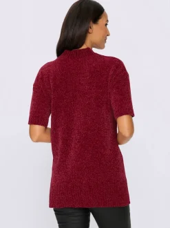 Pull long maille chenille douce