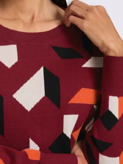 Pull long superbe motif graphique