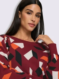 Pull long superbe motif graphique