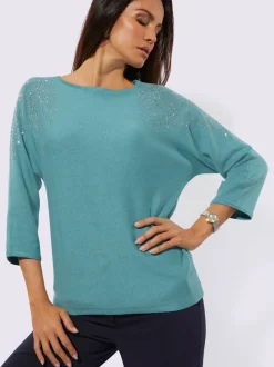 Pull à manches chauve-souris en mélange de lyocell