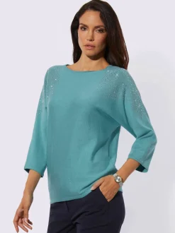 Pull à manches chauve-souris en mélange de lyocell