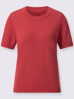 Pull à manches courtes en tricot bien taillé coton
