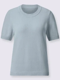 Pull à manches courtes en tricot bien taillé coton