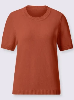Pull à manches courtes en tricot bien taillé coton