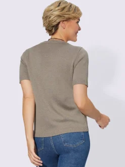Pull à manches courtes en tricot bien taillé coton