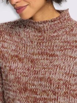 Pull à manches courtes multicolore chiné