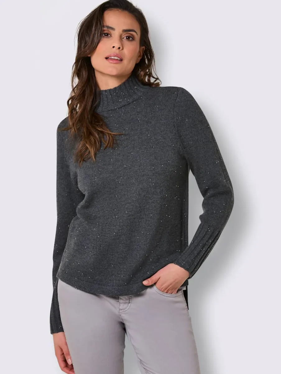 Pull à manches longues avec laine et cachemire