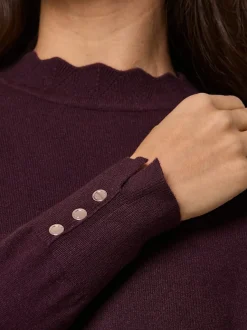 Pull à manches longues brillance soyeuse et mate