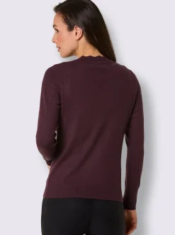 Pull à manches longues brillance soyeuse et mate