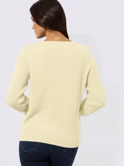 Pull à manches longues en mélange de laine avec application florale