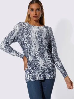 Pull à manches longues imprimé mode