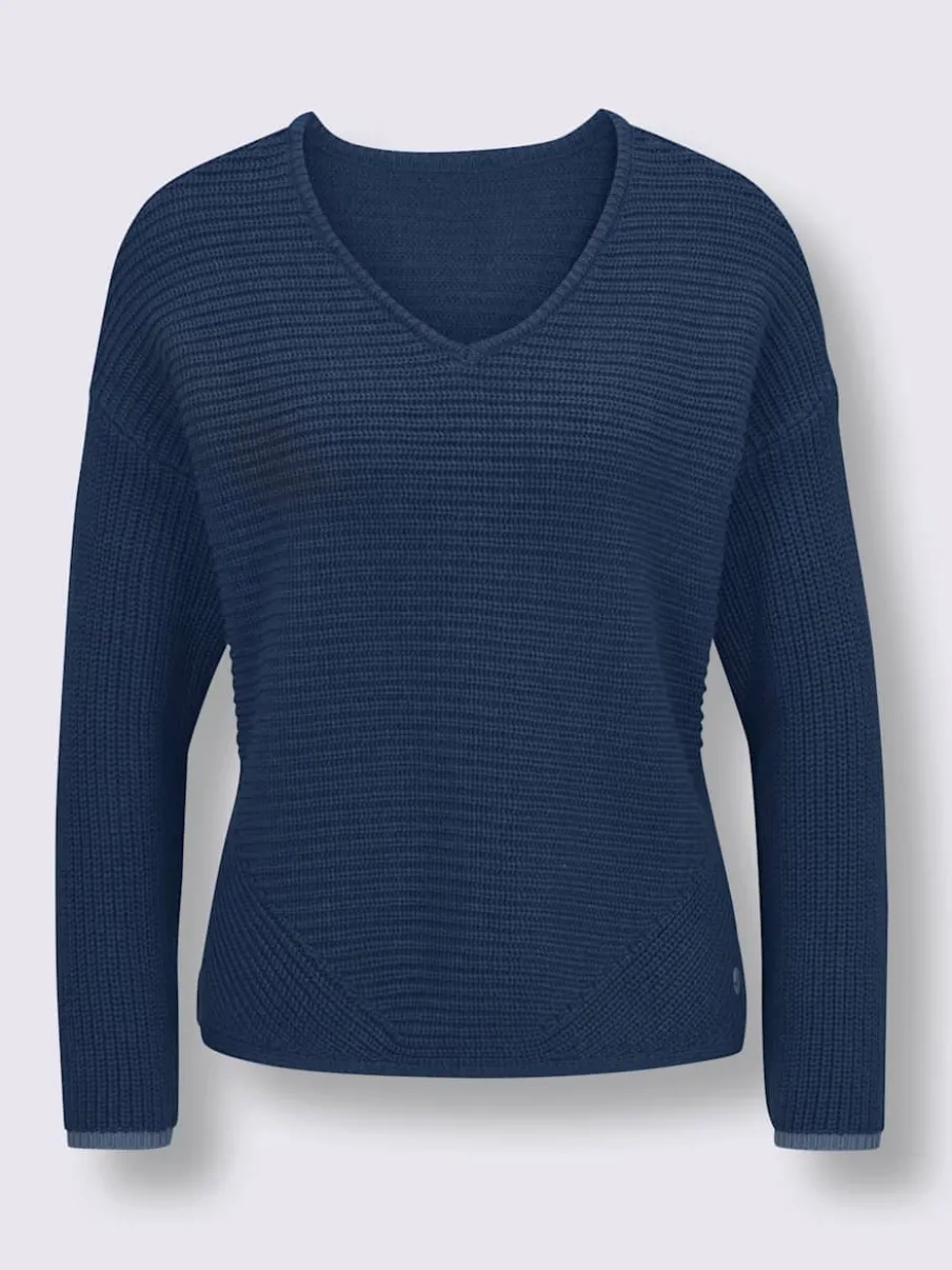 Pull à manches longues mélange coton et lyocell de qualité