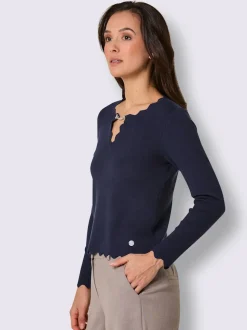 Pull à manches longues mélange de soie et viscose de qualité