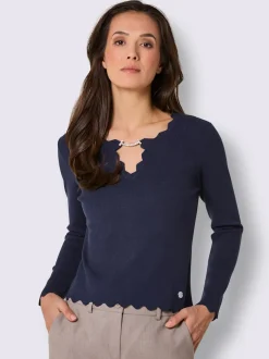 Pull à manches longues mélange de soie et viscose de qualité