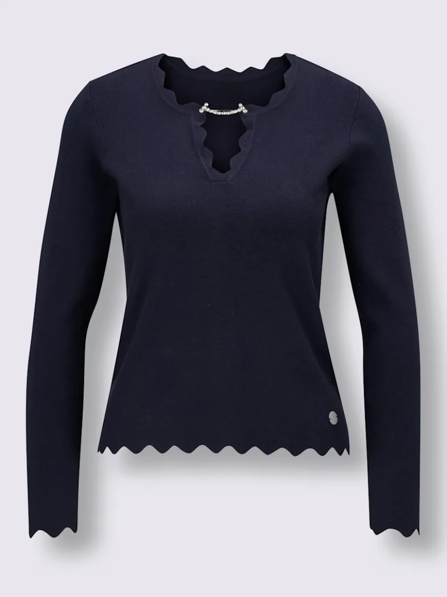 Pull à manches longues mélange de soie et viscose de qualité