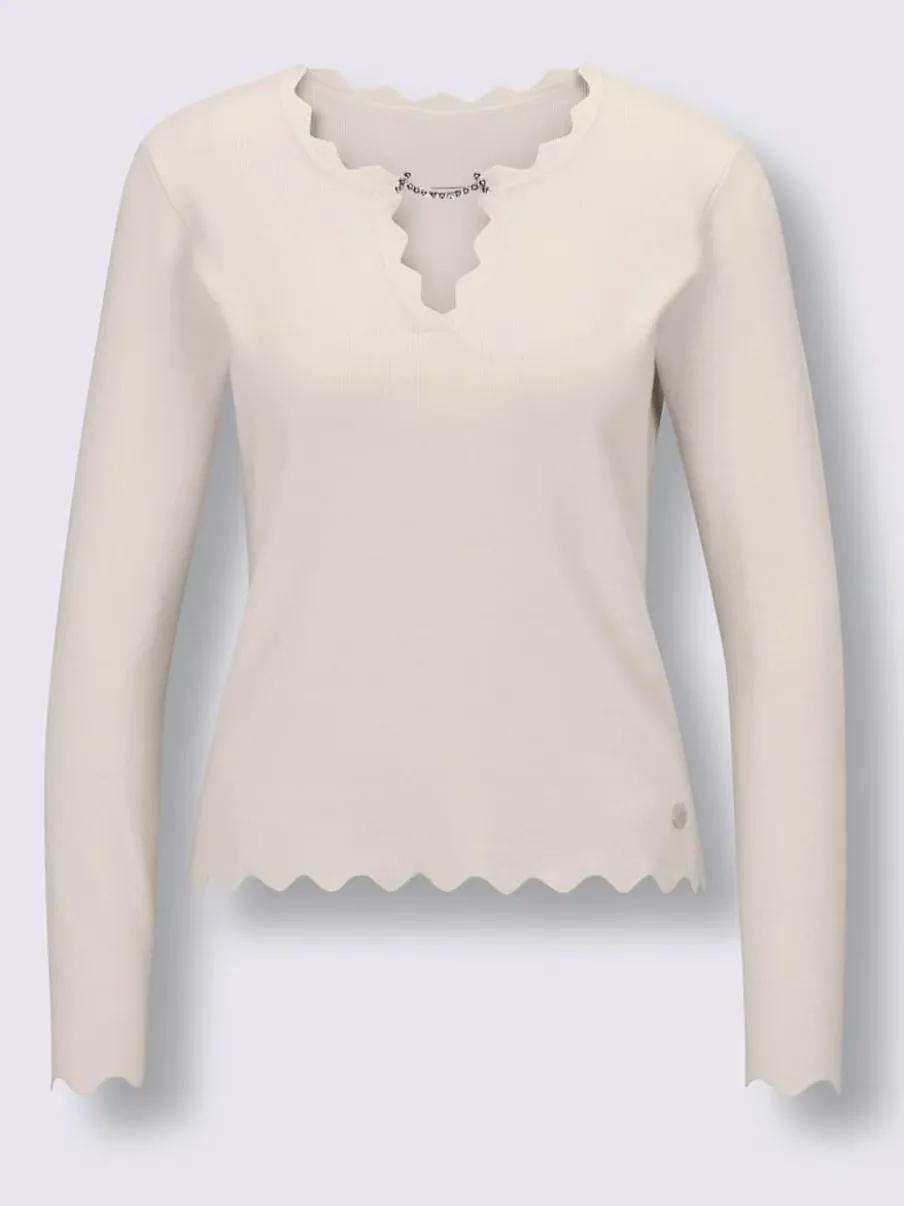 Pull à manches longues mélange de soie et viscose de qualité
