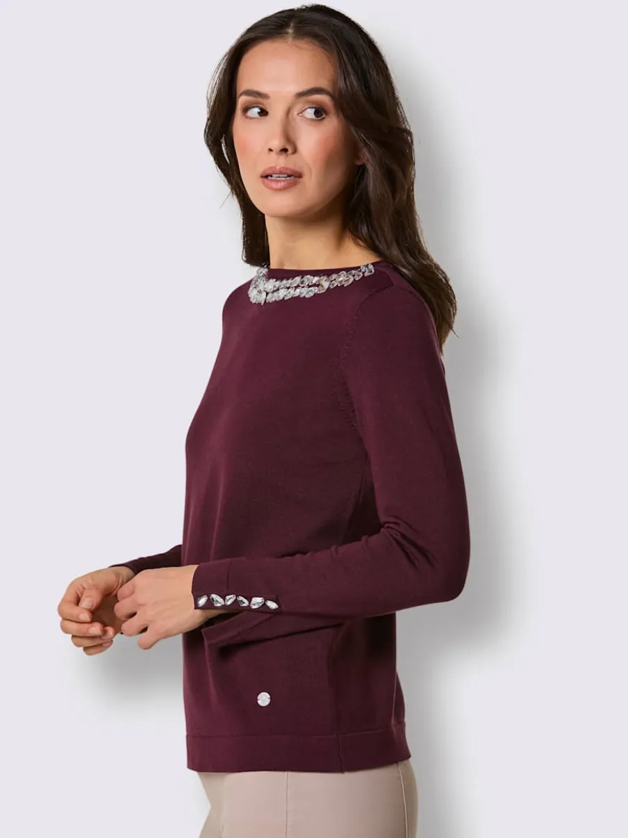 Pull à manches longues mélange de lyocell et de viscose de qualité