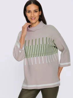 Pull à manches 3/4 motif graphique