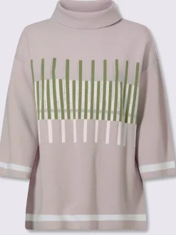 Pull à manches 3/4 motif graphique