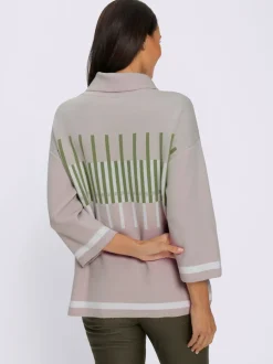 Pull à manches 3/4 motif graphique