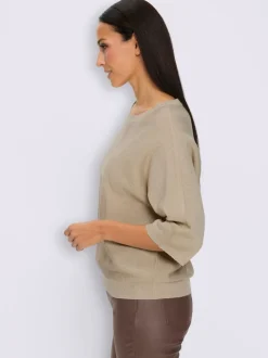 Pull à manches 3/4 superbe fil brillant