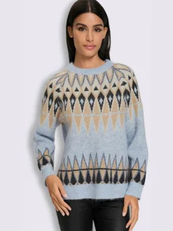 Pull norvégien joli motif norvégien