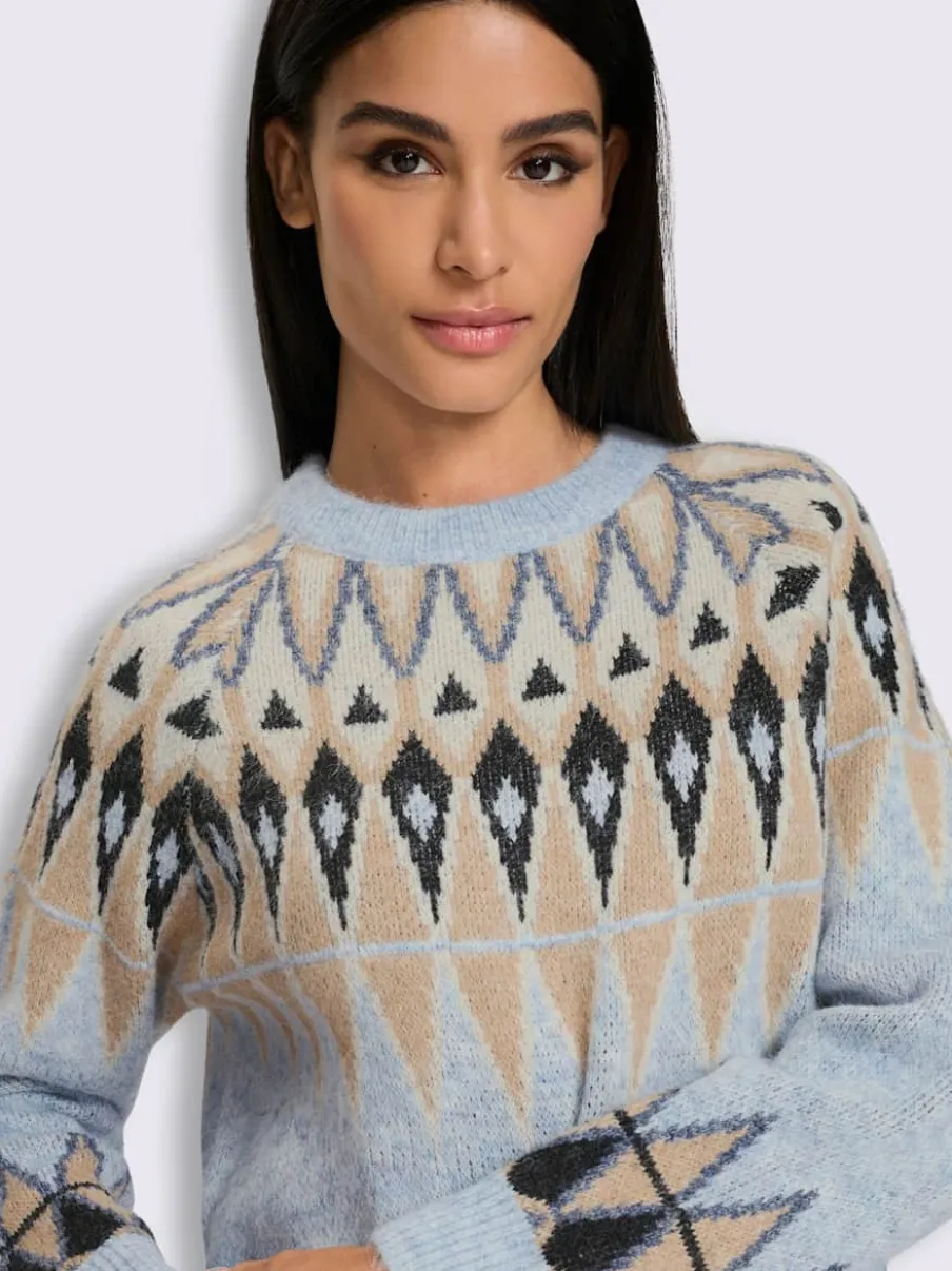 Pull norvégien joli motif norvégien