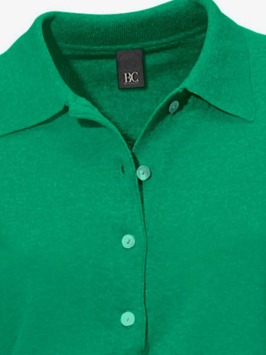 Pull polo avec col classique et demi-patte de boutonnage