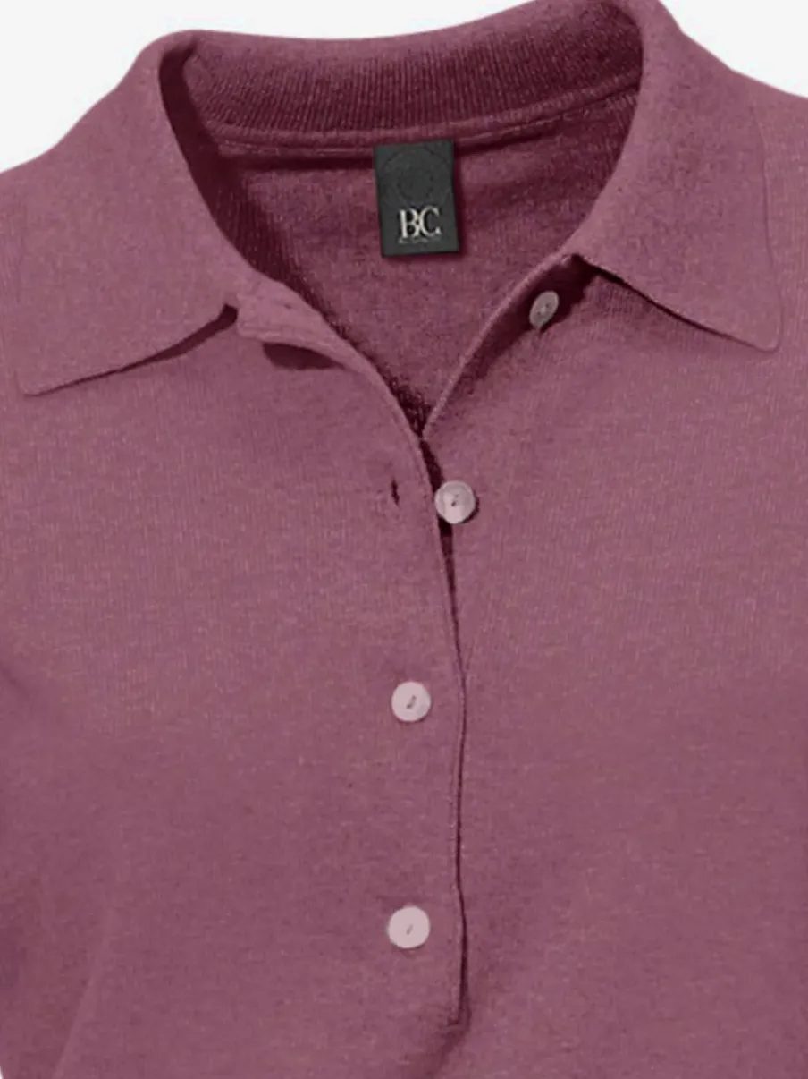 Pull polo avec col classique et demi-patte de boutonnage