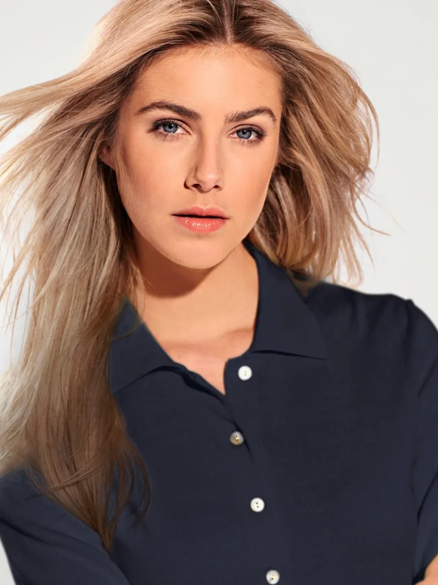 Pull polo avec col classique et demi-patte de boutonnage
