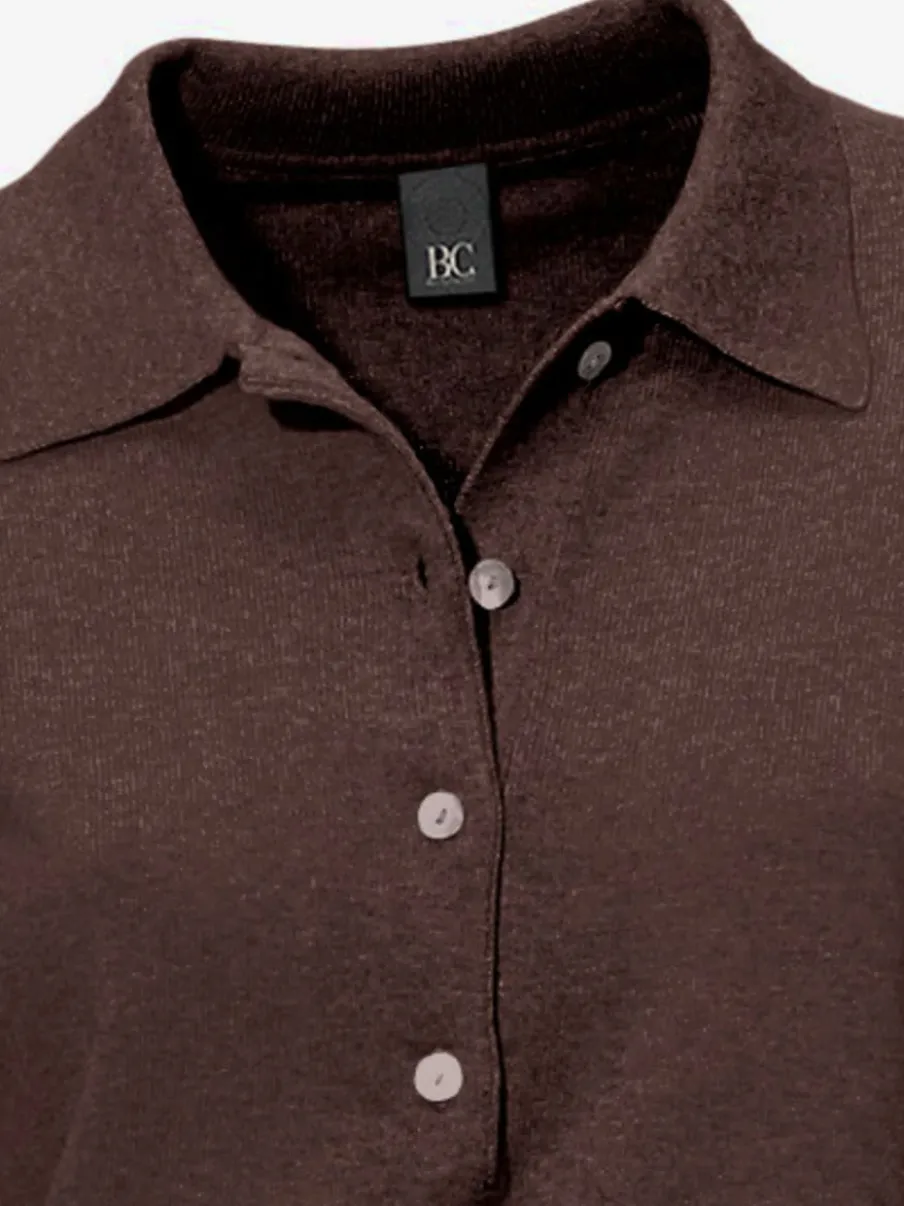 Pull polo avec col classique et demi-patte de boutonnage