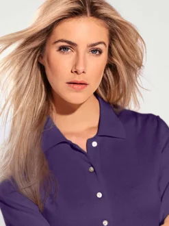 Pull polo avec col classique et demi-patte de boutonnage