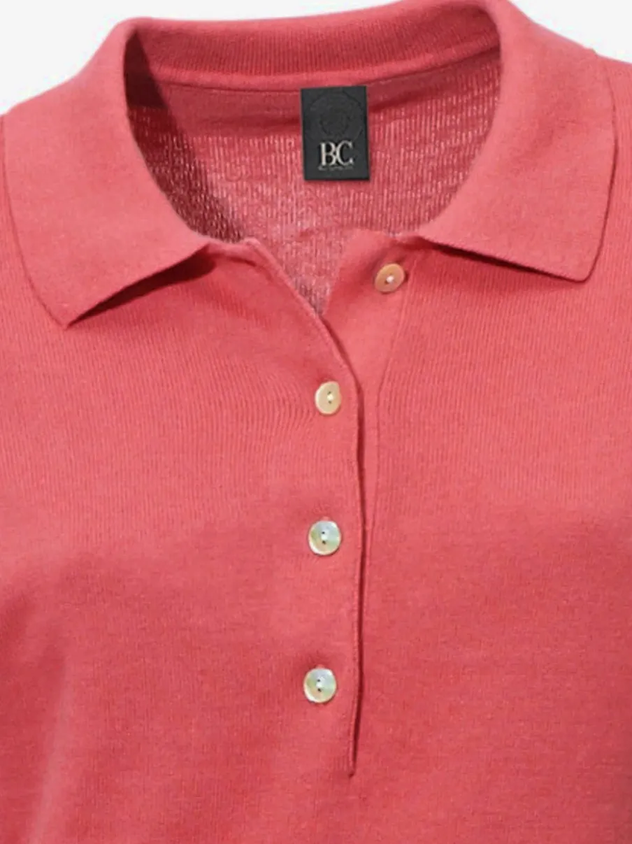 Pull polo avec col classique et demi-patte de boutonnage