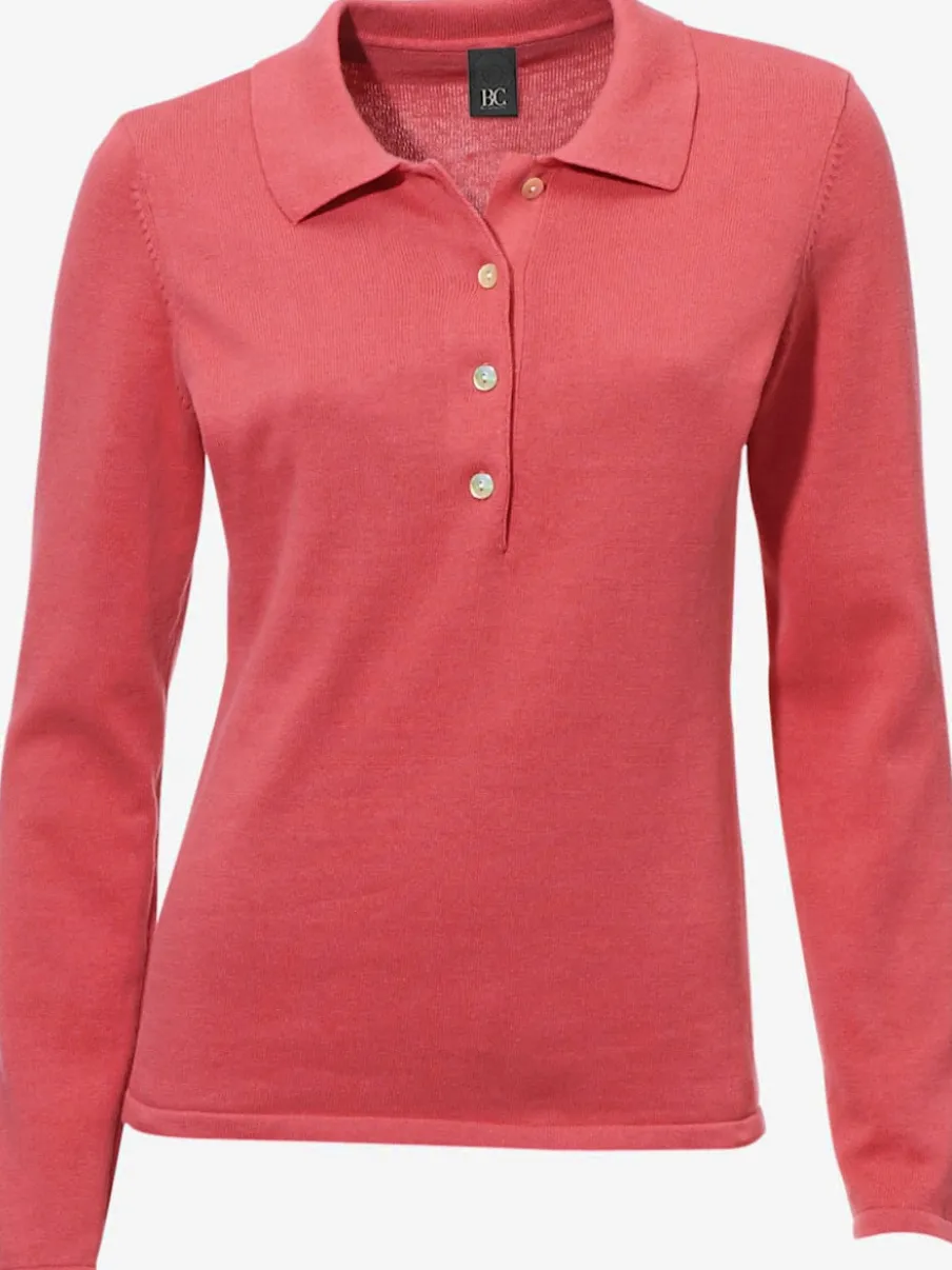 Pull polo avec col classique et demi-patte de boutonnage