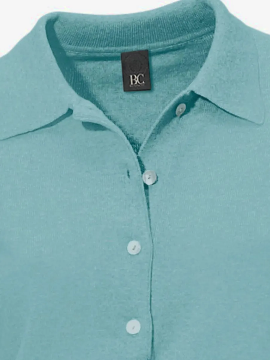 Pull polo avec col classique et demi-patte de boutonnage