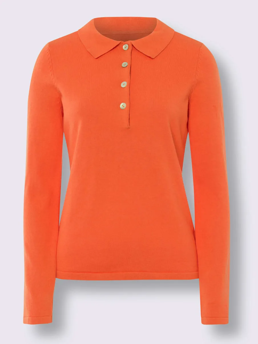 Pull polo avec col classique et demi-patte de boutonnage