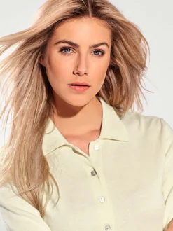 Pull polo avec col classique et demi-patte de boutonnage