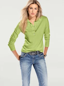 Pull polo avec col classique et demi-patte de boutonnage