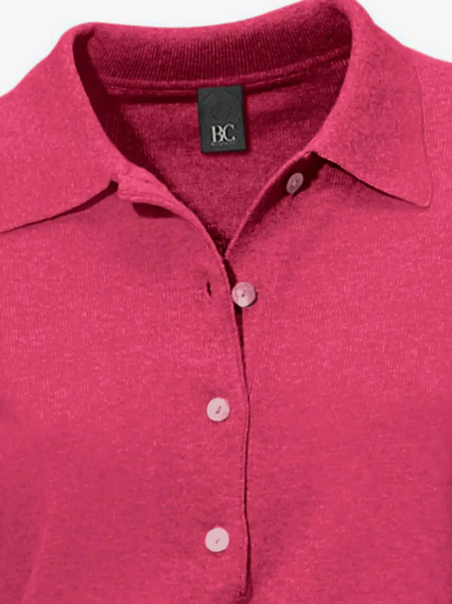 Pull polo avec col classique et demi-patte de boutonnage